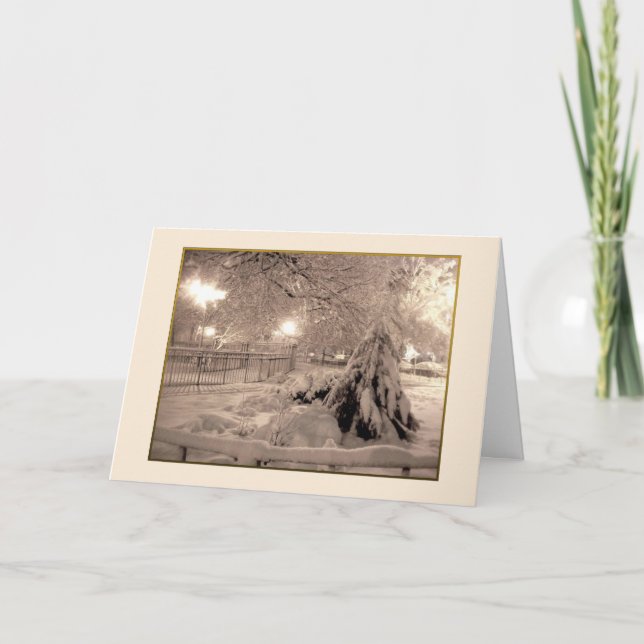 Cartão de Feriado 'Magia de Inverno' - Estação (Frente)