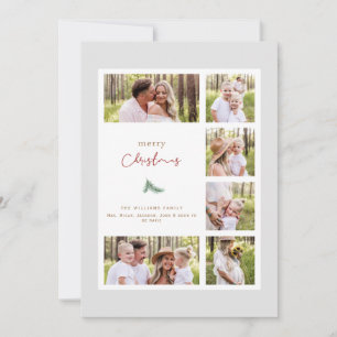 Cartão de Feriado Moderno de Foto de Colagem