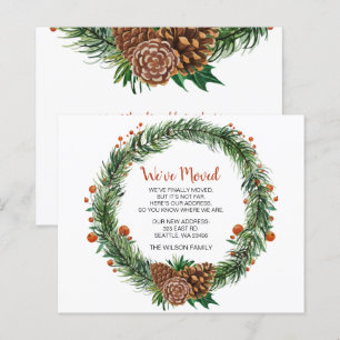 Cartão de Feriado Móvel Cone Wreath Weve Pine de O