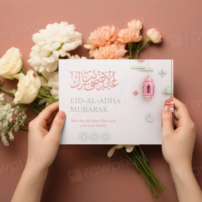 Cartão de Feriado Muçulmano Moderno | Eid al-Adha  (Criador carregado)
