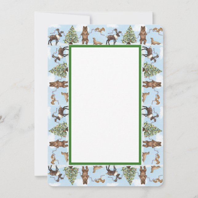 Cartão de Feriado no Alasca (Frente)