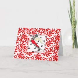 Cartão de Feriado NÓ Dache shund Dapple de Gullive