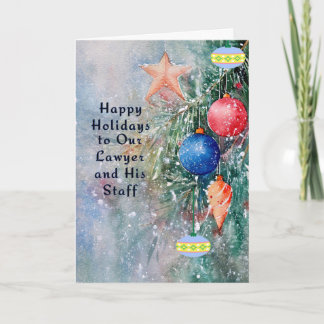 Cartão de Feriado para Advogado e Funcionarios