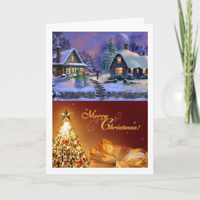 Cartão de feriado para espalhar alegria e amor (Frente)