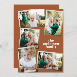 Cartão de feriado para multifamília de fotografias