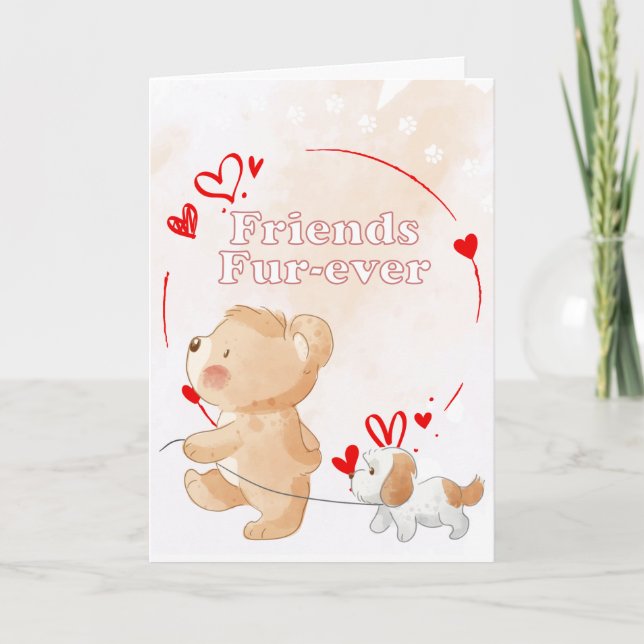 Cartão de Feriado Pelos Amigos (Frente)