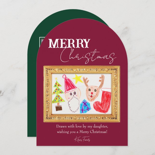 Cartão de Feriado Personalizado com Trabalho de ar (Frente/Verso)