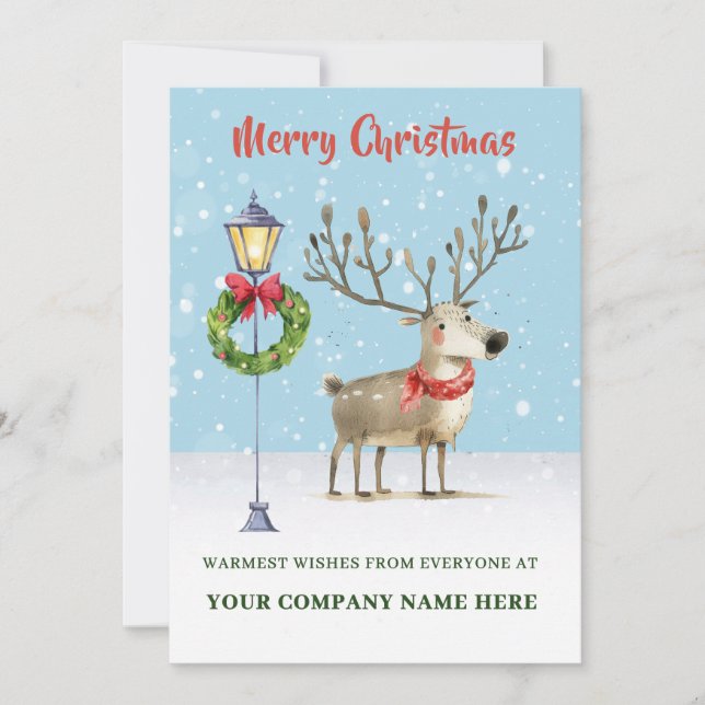 Cartão de Feriado Plano (Frente)