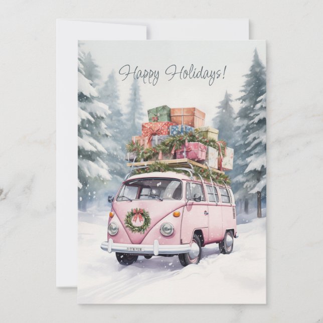 Cartão de Feriado Plano (Frente)