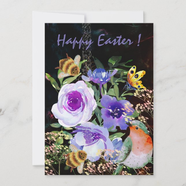 Cartão de Feriado Plano (Frente)