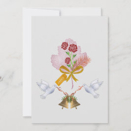 Cartão de Feriado Plano Dovs & Bells