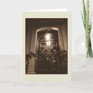 Cartão de Feriado "Porta de Natal" - Vazio