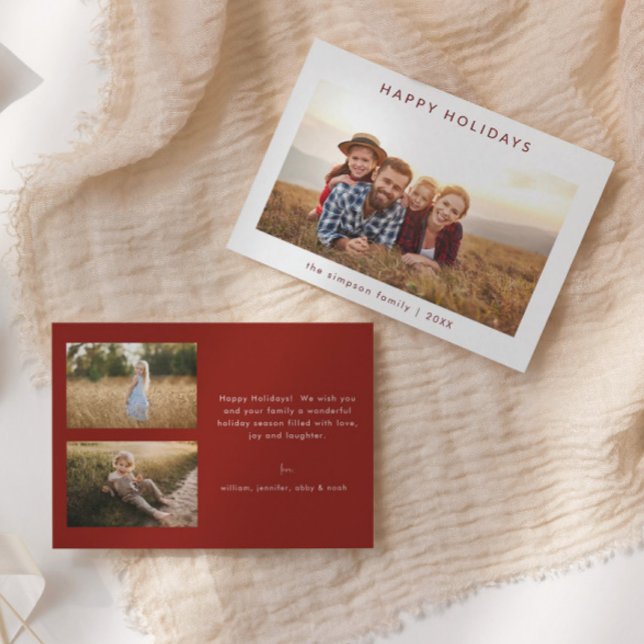 Cartão de Feriados Feliz de Foto da Família Minima (Criador carregado)