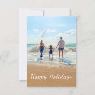 Cartão de Feriados Feliz Personalizado Sua Foto e 
