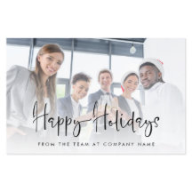 Cartão de Feriados Felizes com Fotografia do Logot