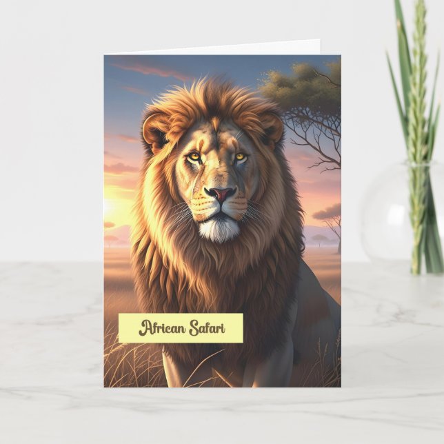 Cartão de Férias Africano Safari (Frente)