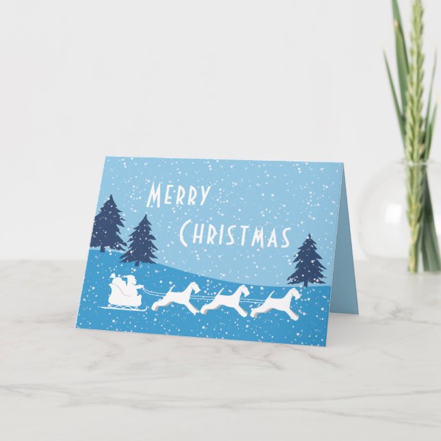 Cartão de Férias Airedale Terrier Personalizável (Frente)