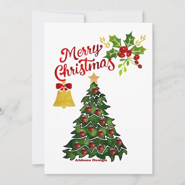 Cartão de Férias Árvore de Natal (Frente)