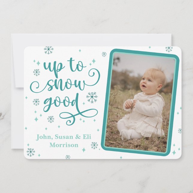 Cartão de Férias até a Neve (Frente)