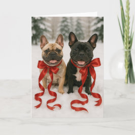 Cartão de Férias Boston Terrier