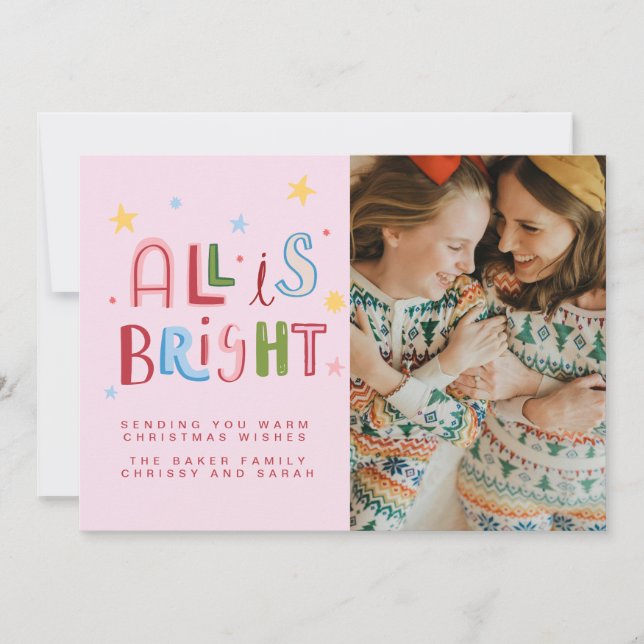 Cartão de Férias Caprichoso Tudo é Brilhante (Frente)