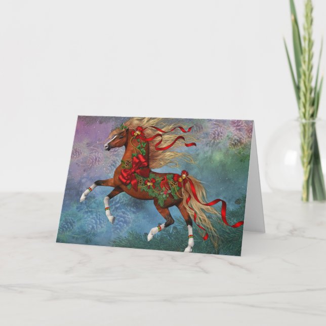 Cartão de férias "Chestnut Cheer" (com dentro desi (Frente)