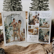 Cartão de Férias com Foto de Arco Moderno