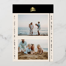 Cartão de Férias com Foto de Árvore com Folha de O