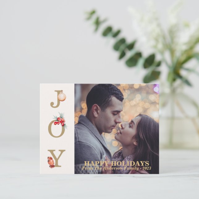 Cartão de Férias com Foto de Bênçãos de Férias Ale (Em pé/Frente)