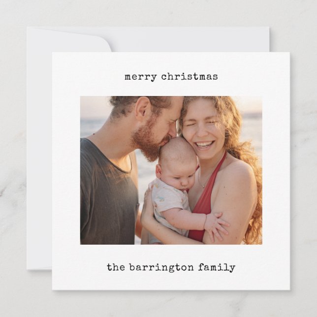 Cartão de Férias com Foto de Máquina de Escrever M (Frente)