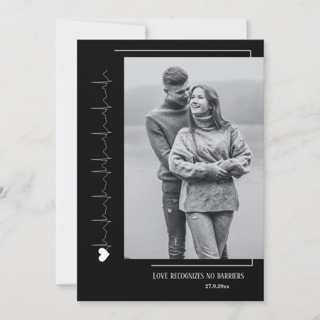 Cartão de Férias com Fotografias de casal Simples (Frente)