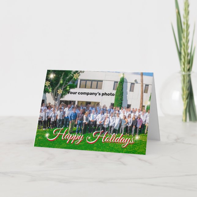 Cartão de Férias com Fotos da Sua Empresa (Frente)