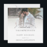 Cartão de Férias com Nomes de Fotos Casados de Nat<br><div class="desc">Cartão de Férias com Nomes de Foto Casados de Natal Primeiro. Celebre a época especial do seu primeiro Natal casado! Fácil de personalizar o texto e substituir a foto de exemplo por sua.</div>