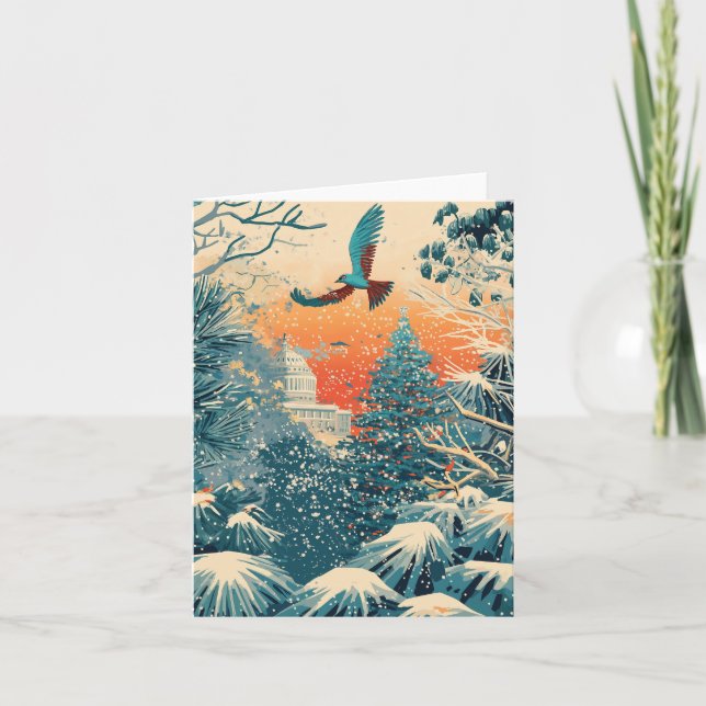 Cartão de Férias da Árvore de Natal do Capitólio d (Frente)