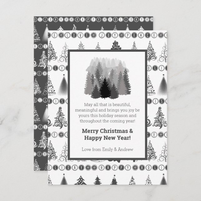 Cartão de Férias da Árvore de Natal do rico (Frente/Verso)