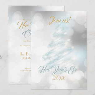 Cartão de Férias da Empresa Elegante NYE Bokeh