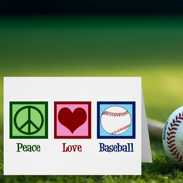 Cartão de Férias da Equipe de Baseball Peace Love (Criador carregado)
