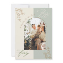 Cartão de Férias da Família de Arch Minimalista