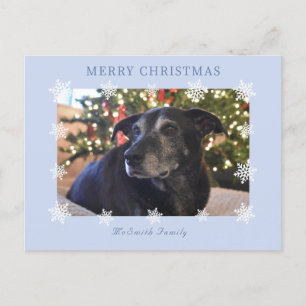 Cartão de Férias da Família Moderna Snowflake