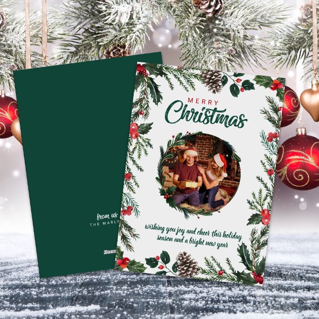 Cartão de Férias da Família Natal Colorida (Criador carregado)