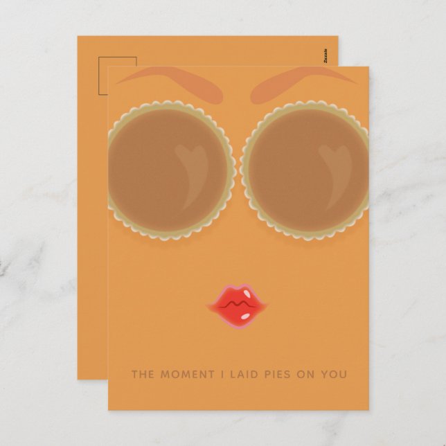 Cartão de Férias de Ação de Graças Pie Eyed (Frente/Verso)