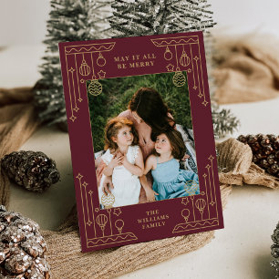 Cartão de Férias de Arte de Natal com Arte de Linh