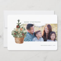 Cartão de Férias de Árvore de natais vintages