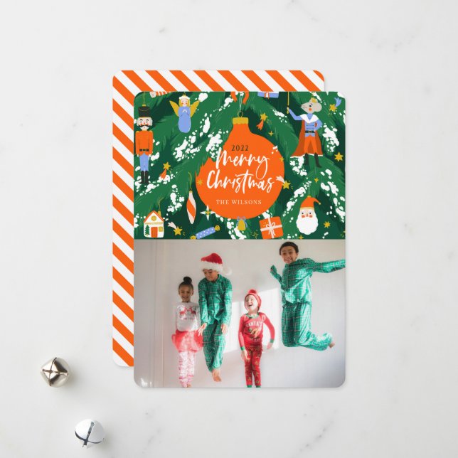 Cartão de Férias de Árvore de Natal do Nutcracker (Frente/Verso In Situ)