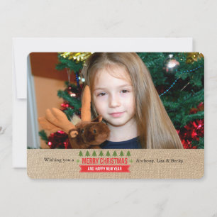 Cartão de Férias de Árvores de Natal