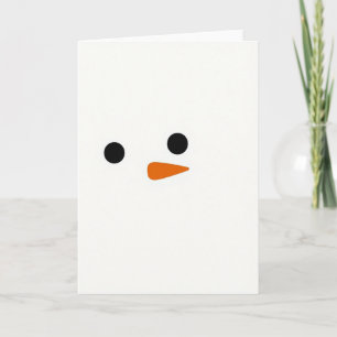 Cartão de Férias de Boneco de Neve Fofo