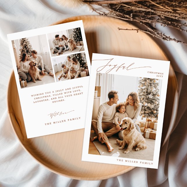 Cartão de Férias de Cão de Pet de Natal da Família (Criador carregado)