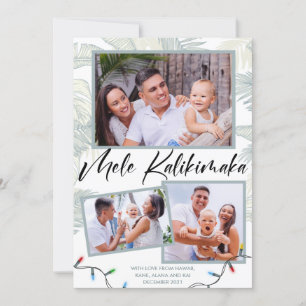 Cartão de Férias de Colagem de Fotos Mele Kalikima