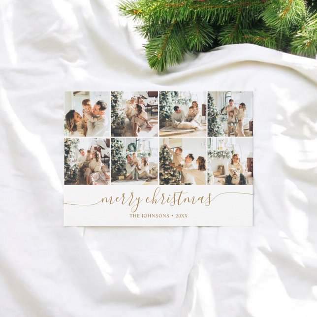 Cartão de Férias de Colagem de Fotos Moderna Feliz (Criador carregado)