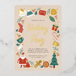 Cartão de Férias de Convite de festas de Natal